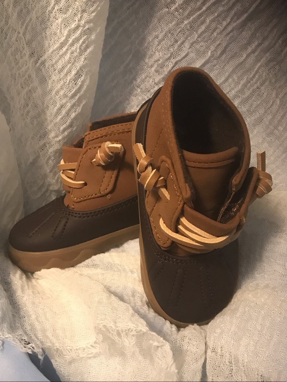 Sperry Kids Brown and Tan Duck Boots